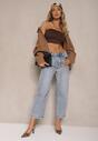 Niebieskie Jeansy High Waist Mom Fit Zolseli