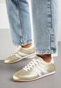 Sneakers Liantina Auriu cu alb