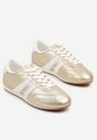 Sneakers Liantina Auriu cu alb