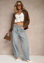 Niebieskie Jeansy Slouchy High Waist Halriva