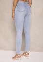 Niebieskie Skinny Jeansy z Bawełną i Efektem Push Up Nusindrel