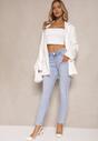 Niebieskie Skinny Jeansy z Bawełną i Efektem Push Up Nusindrel