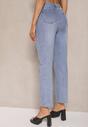 Niebieskie Jeansy z Bawełną High Waist Azrivas