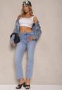 Niebieskie Jeansy z Bawełną High Waist Azrivas