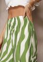 Pantaloni Lisamelia Verde cu alb