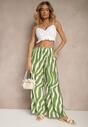 Pantaloni Lisamelia Verde cu alb