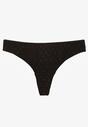 Czarne Majtki Typu Stringi Ozdobione Tłoczeniem Vivise