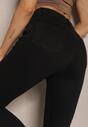 Czarne Jeansy Slim z Bawełną i Wiskozą High Waist Calliran