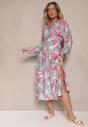 Rochie Frolhiria Verde cu fucsia