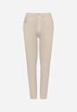 Jasnobeżowe Jeansy z Bawełny w Klasycznym Stylu Allivine