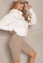 Beżowe Szorty Kolarki High Waist Basalla