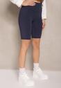Granatowe Szorty Kolarki High Waist Basalla