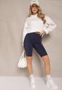 Granatowe Szorty Kolarki High Waist Basalla