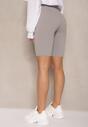 Jasnoszare Szorty Kolarki High Waist Basalla