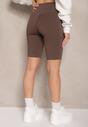 Brązowe Szorty Kolarki High Waist Basalla