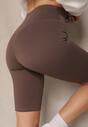 Brązowe Szorty Kolarki High Waist Basalla
