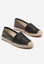 Czarne Espadryle z Ozdobną Plecionką na Cholewce w Stylu Boho Adisella