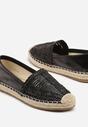 Czarne Espadryle z Ozdobną Plecionką na Cholewce w Stylu Boho Adisella
