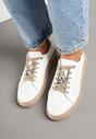 Sneakers Sondria Alb cu auriu