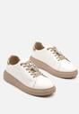 Sneakers Sondria Alb cu auriu