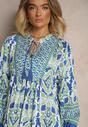 Rochie Ridira Albastră cu verde