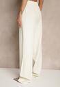 Jasnobeżowe Spodnie Garniturowe High Waist Annavia