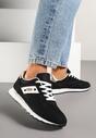 Czarne Sneakersy z Ozdobnymi Cyrkoniami Adisona