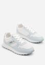 Niebieskie Sneakersy z Ozdobnymi Cyrkoniami Adisona