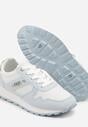 Niebieskie Sneakersy z Ozdobnymi Cyrkoniami Adisona