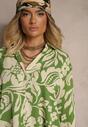 Zielona Koszula Oversize w Kwiatowy Print Boinea