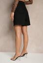 Czarne Jeansowe Szorty z Bawełny High Waist Kornelaya