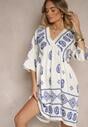 Rochie Virisna Albastră cu alb