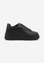 Czarne Basicowe Sneakersy na Platformie Jorvisa