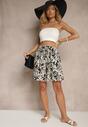 Czarne Szorty High Waist z Wiskozy w Kwiatowy Print Dannalis