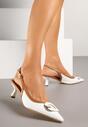 Pantofi cu toc Arvania Albi