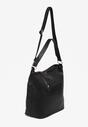 Czarna Torebka Typu Hobo z Dodatkowym Paskiem Crossbody Janallora