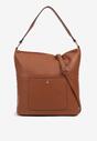 Brązowa Torebka Typu Hobo z Dodatkowym Paskiem Crossbody Janallora