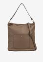 Beżowa Torebka Typu Hobo z Dodatkowym Paskiem Crossbody Janallora