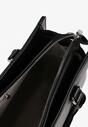 Czarna Torebka Shopperka z Dodatkowym Paskiem Crossbody Sunirora