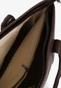 Brązowa Duża Torebka Tote w Stylu Casual Firpio