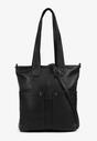 Czarna Torebka Shopper Tote z Uchwytami i Regulowanym Paskiem Silpio