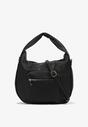 Czarna Torebka o Fasonie Hobo z Dodatkowym Paskiem Crossbody Mepila