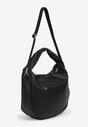 Czarna Torebka o Fasonie Hobo z Dodatkowym Paskiem Crossbody Mepila