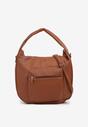 Jasnobrązowa Torebka o Fasonie Hobo z Dodatkowym Paskiem Crossbody Mepila