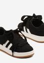 Czarne Buty Sportowe Streetwearowe Tenisówki z Szerokimi Sznurówkami Silriti