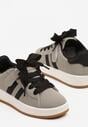 Szare Buty Sportowe Streetwearowe Tenisówki z Szerokimi Sznurówkami Silriti
