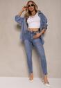 Niebieskie Bawełniane Jeansy Typu Skinny Rivmoi
