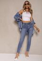 Niebieskie Bawełniane Jeansy Typu Skinny Rivmoi