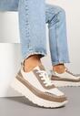 Sneakers Renosa Bej cu maro