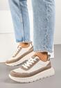Sneakers Renosa Bej cu maro